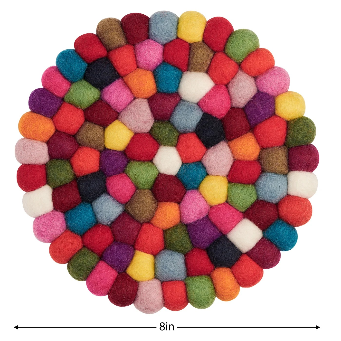 Modwool Felt Ball Trivet | Multi Colour