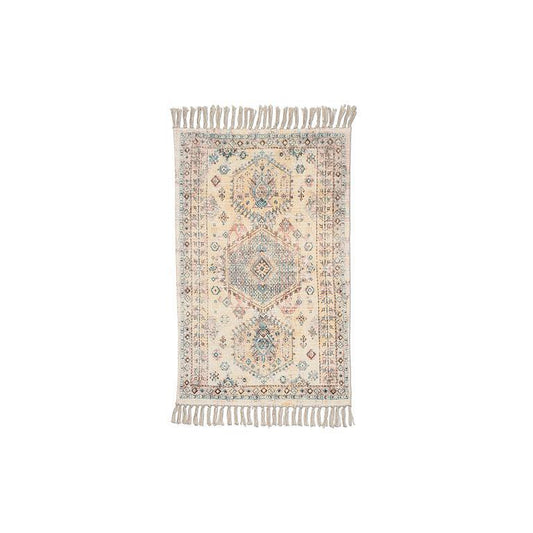 Printed Floor Rug | Blue & Yellow