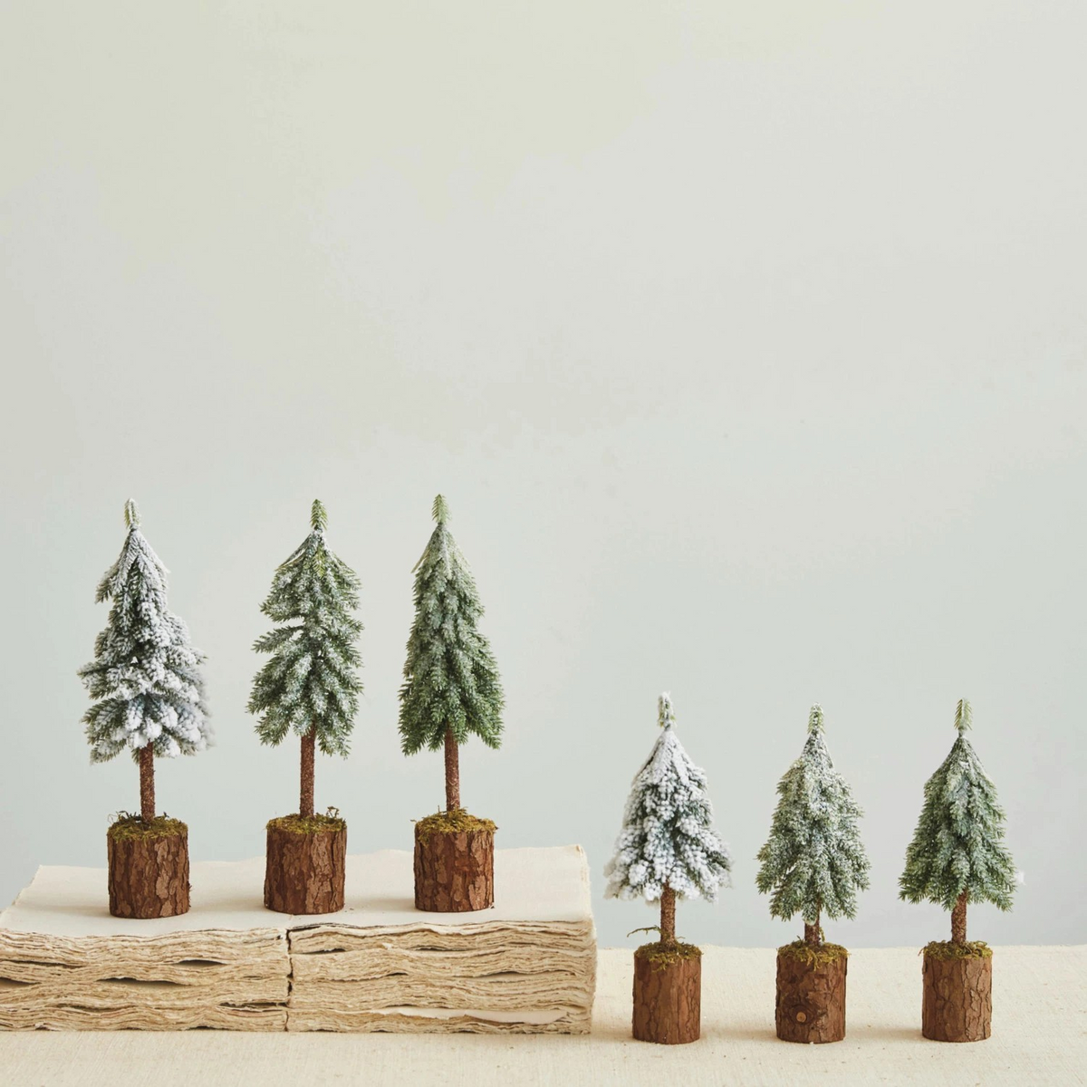Faux Fir Tree | Wood & Moss Base