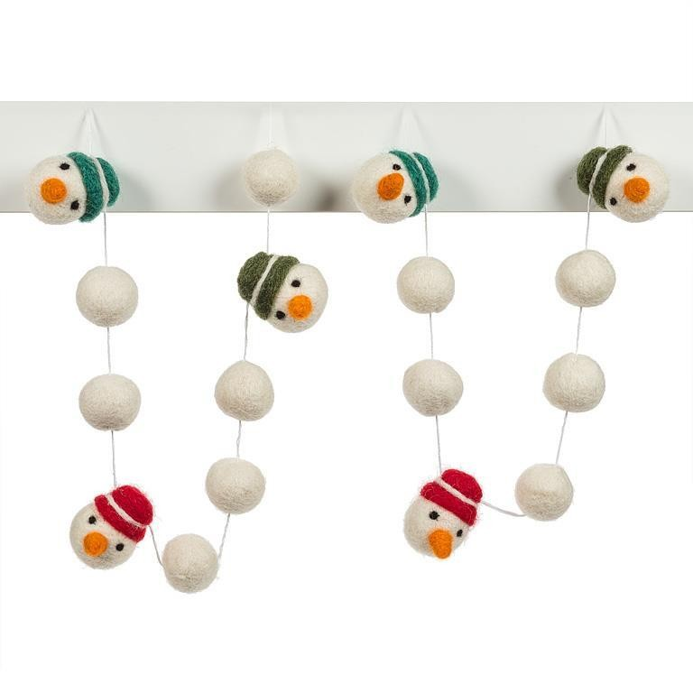 Snowman Pompom Garland