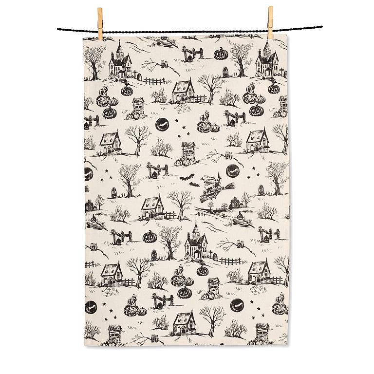 Spooky Toile Kitchen Towel