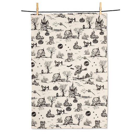 Spooky Toile Kitchen Towel