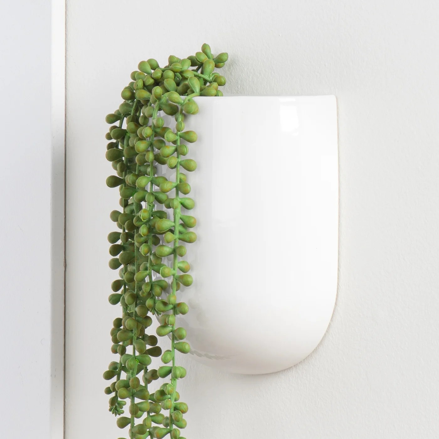 Centra Ceramic Wall Vase Planter | Tall