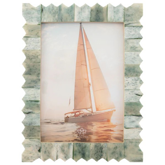 Natural Bone Picture Frame | Carved Edge