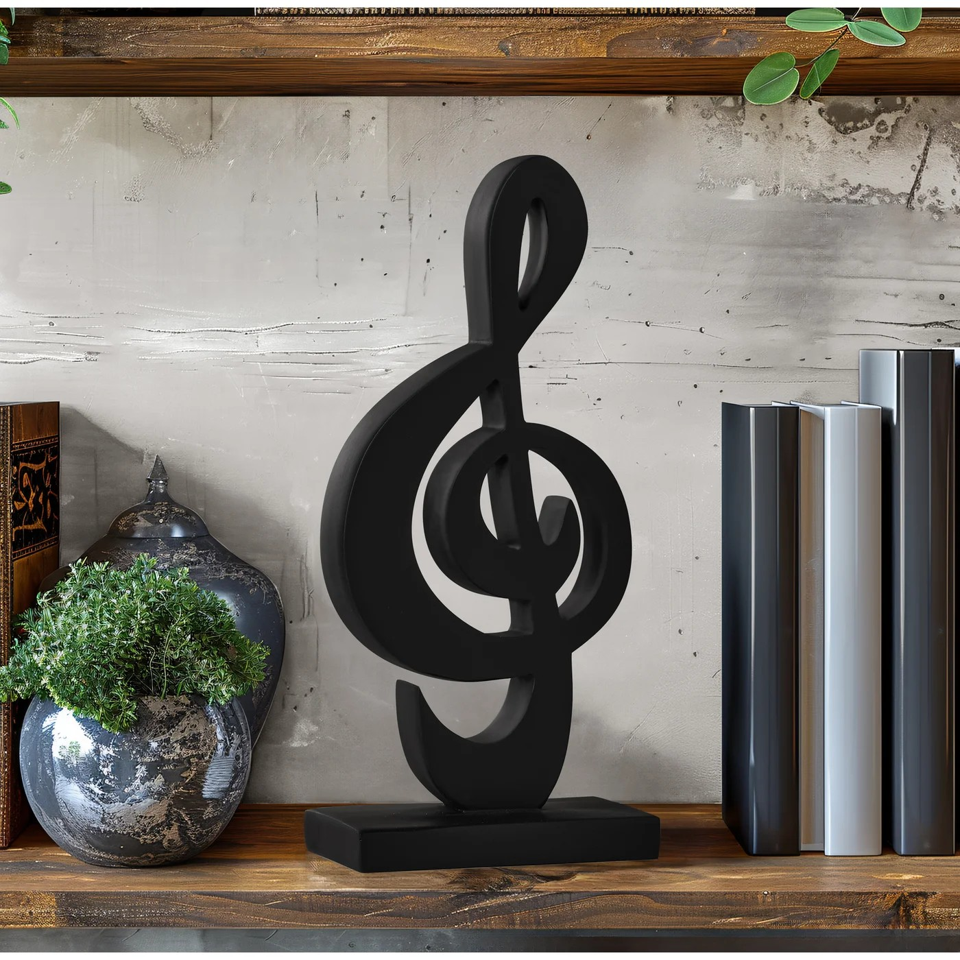 Treble Clef Resin Sculpture