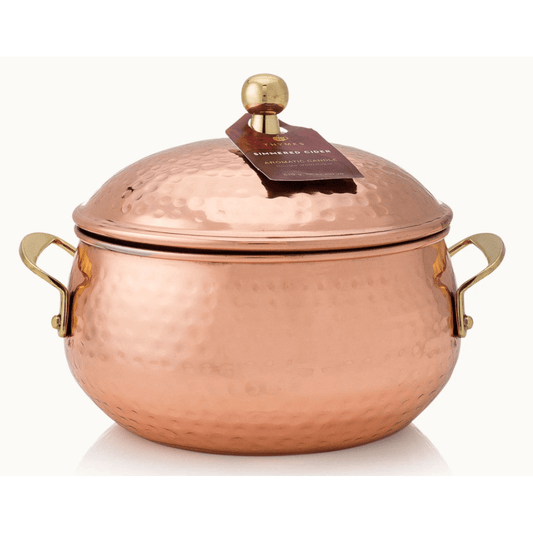 Simmered Cider Poured Candle Copper Pot | 3-Wick