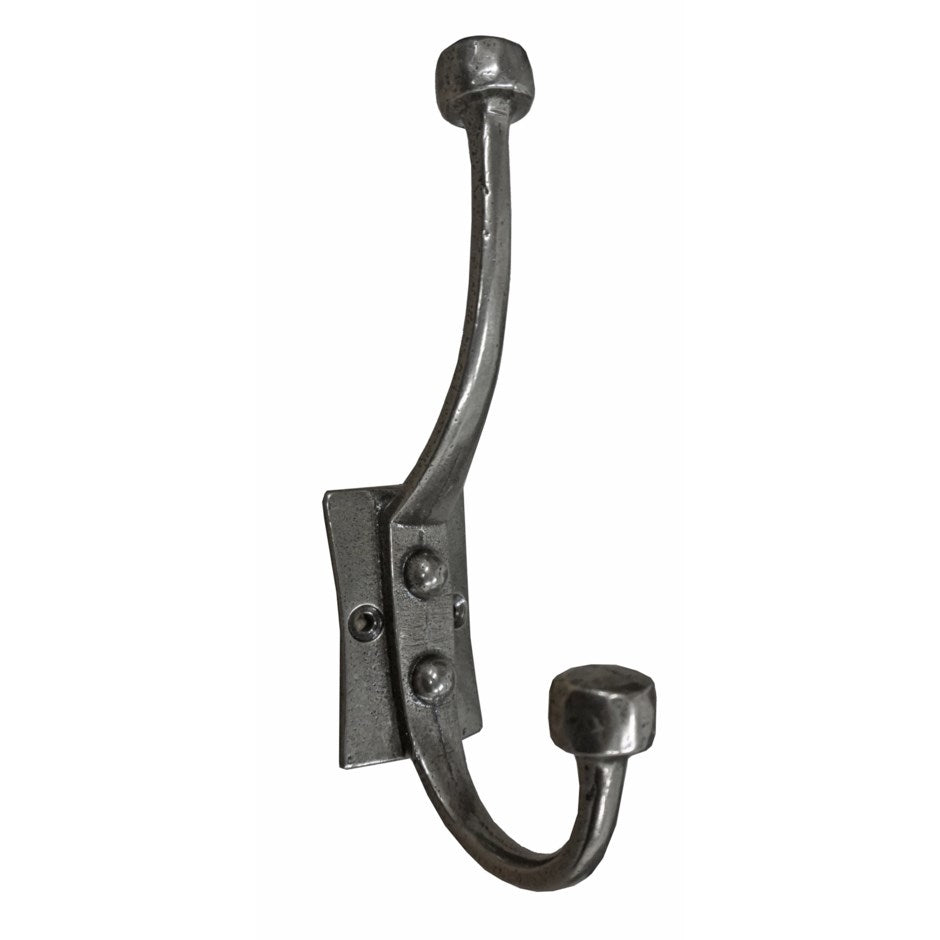 Lance Cast Iron Double Hook | Silver