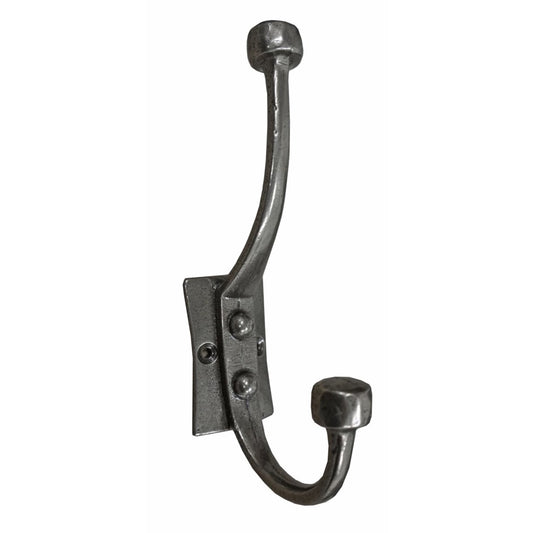 Lance Cast Iron Double Hook | Silver