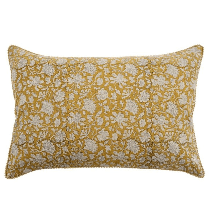 Clara Linen Block Print Pillow