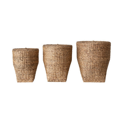 Hand Woven Water Hyacinth Hamper