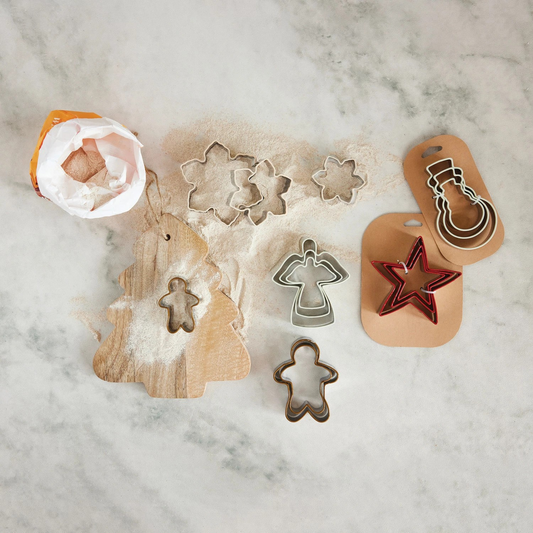 Stainless Steel Holiday Cookie Cutters on Card | Set of 3