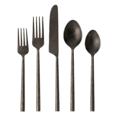 Tides Flatware | Tumbled Black