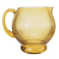 Fluted Glass Pitcher | Amber