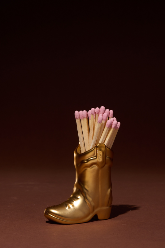 GOLD METALLIC COWBOY BOOT MATCHE HOLDER | SET OF 2