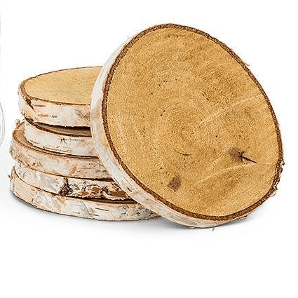 Natural Birch Coasters