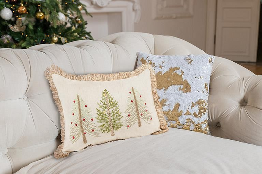 Christmas Tree Trio Pillow