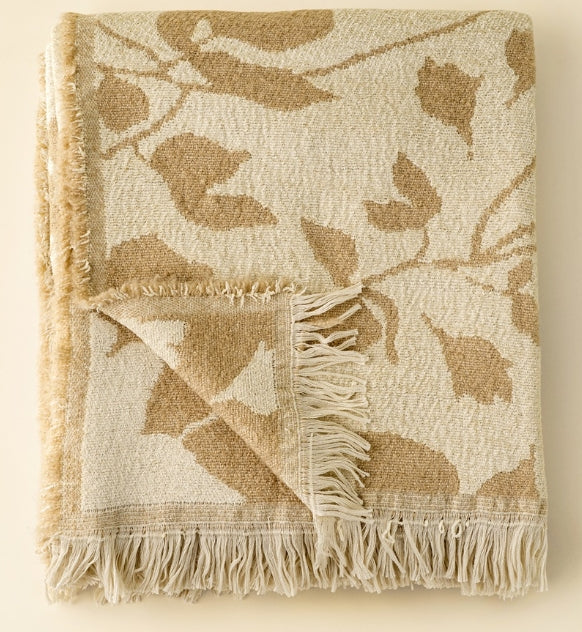 Magnolia Jaquard Throw |  Beige