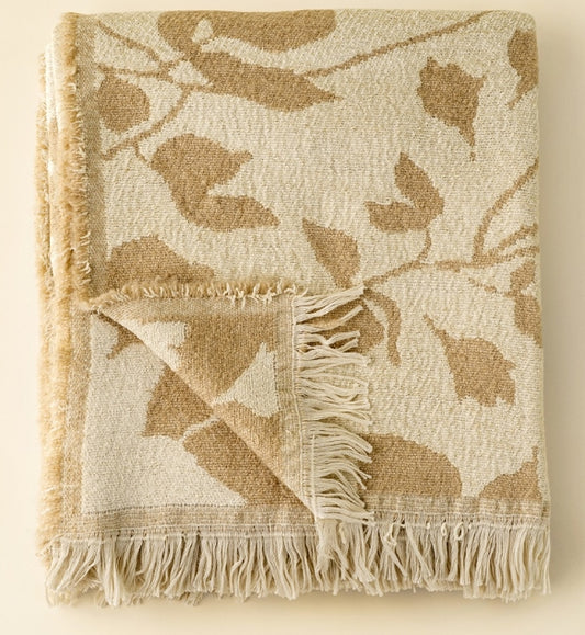 Magnolia Jaquard Throw |  Beige