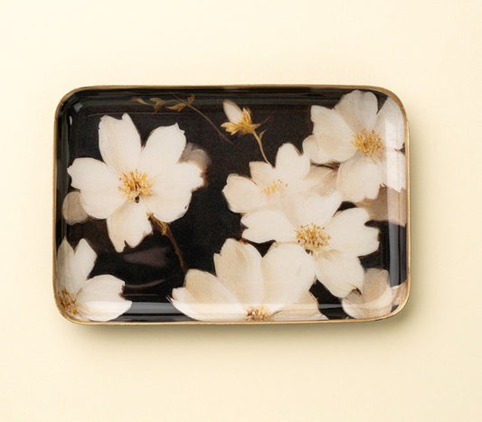 Midnight Cosmos Decorative Enameled Tray | Small