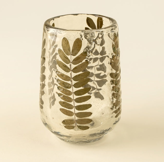Pressed Fern Bud Vase