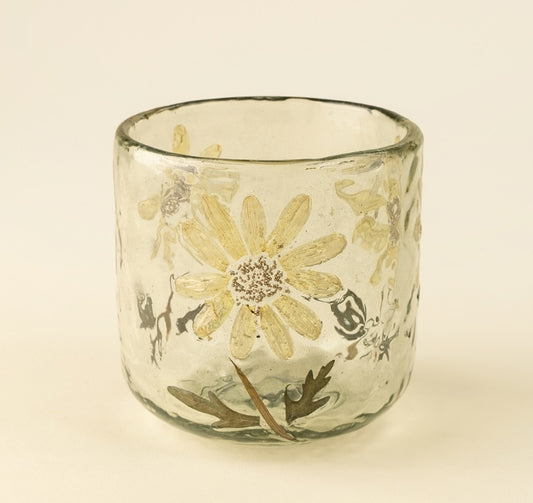 Pressed Daisy Bud Vase |  Cream
