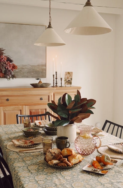 Beatrix Block Print Tablecloth