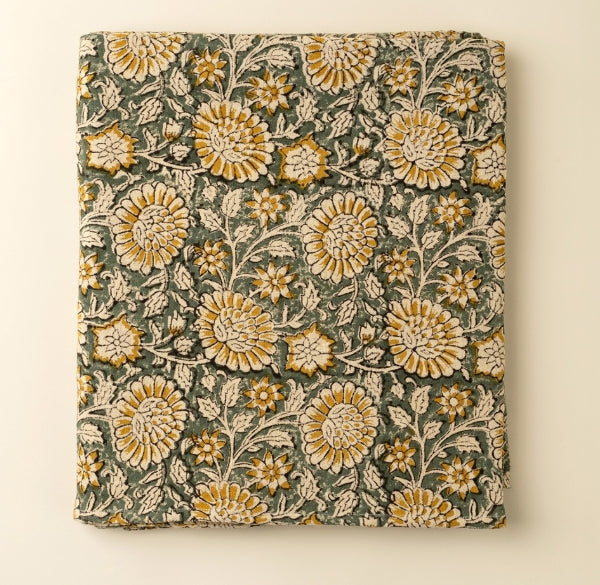 Beatrix Block Print Tablecloth