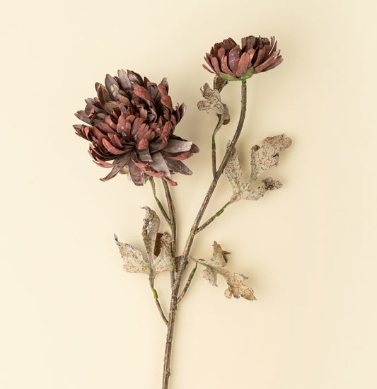 Real Touch Blooming Dahlia Spray |  Burgundy