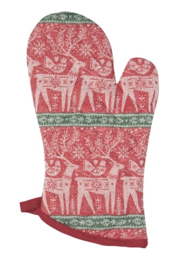 Folk Forest Christmas Jacquard Mitt