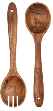 Acacia Wood Salad Server Set