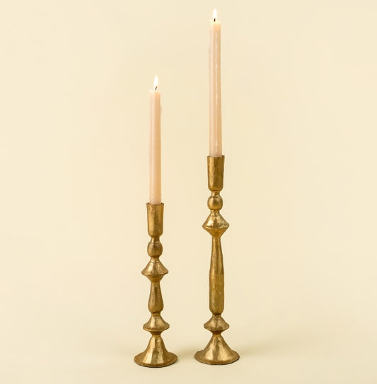 Petra Forged Candlestick | Gold | Large