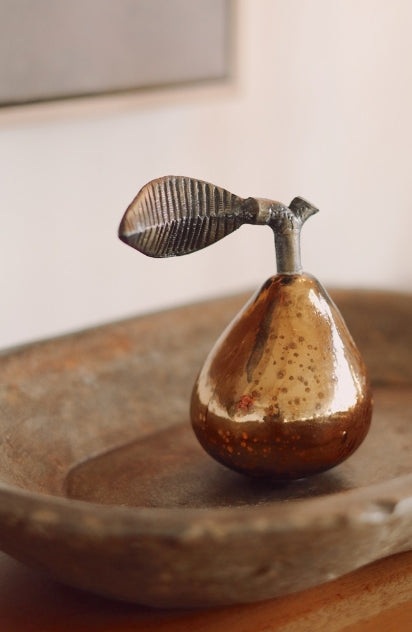 Decorative Glass Pear | Bronze