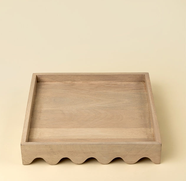 Scalloped Edge Tray | Square