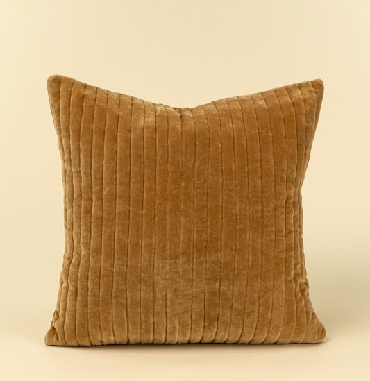 Velvet Stripe Pillow | Gold