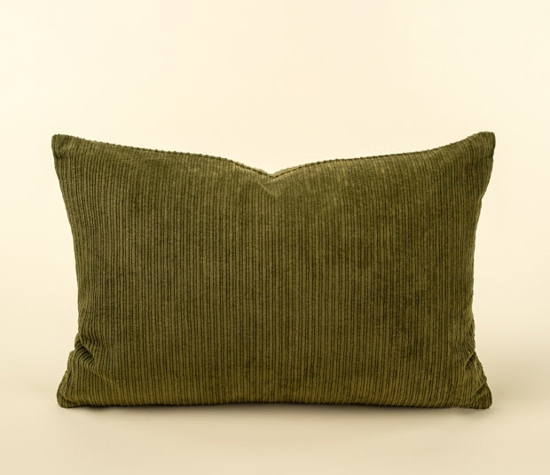 Wide Wale Corduroy Pillow | Moss