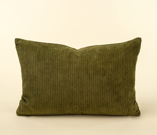 Wide Wale Corduroy Pillow | Moss
