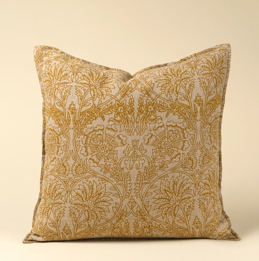 Floria Linen Pillow |  Sunflower