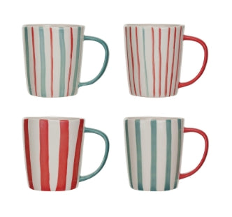 Hand Painted Stoneware Mugs