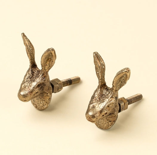 Rabbit Iron Knobs | Gold