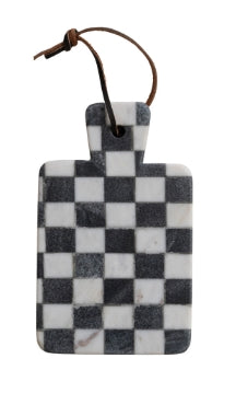Marble Cheese/Serving Board w/ Checkers