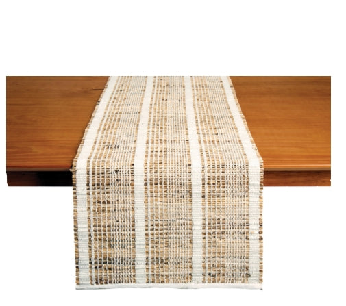 Banana Leaf | White Table Runner