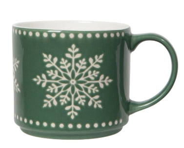 Good Tidings Snowflake Stacking Mug