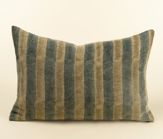 Block Print Stripe Linen Pillow |  Meadow