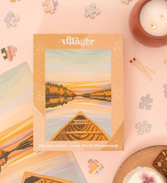 Villager Puzzle | Canoeing at Dawn