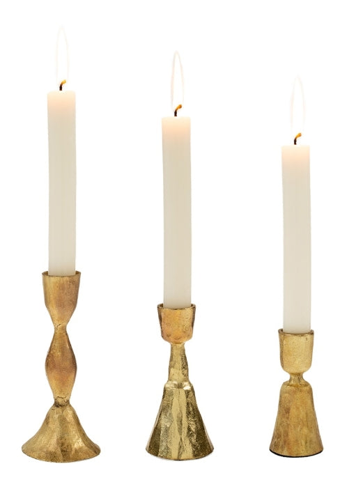Zora Forged Candlestick | Large | Gold