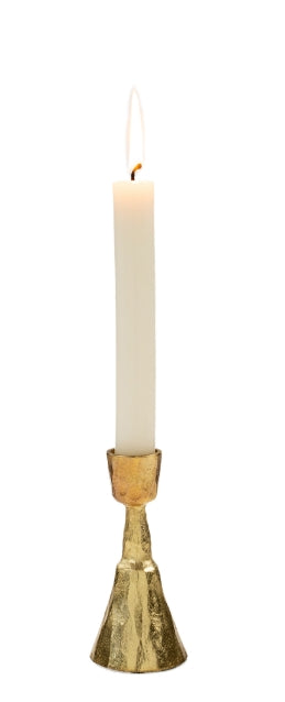 Zora Forged Candlestick | Medium | Gold