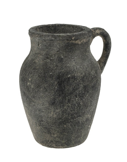 Rhodes Pitcher Vase | Small | Black Stone