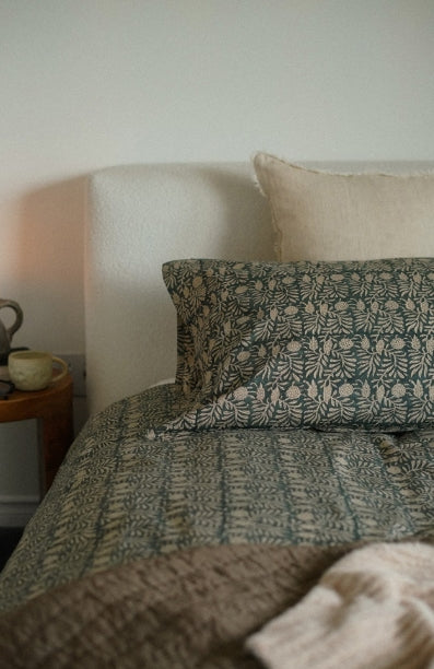 Tulsi Block Print Duvet Set | Queen