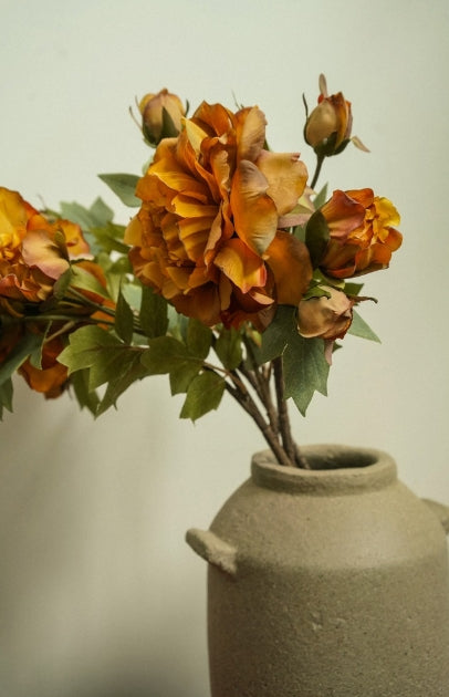 Peony Floral Stem | Burnt Orange