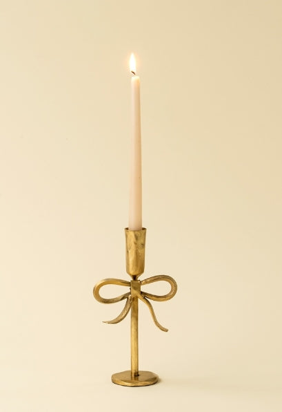 Bow Forged Candlestick | Small | Gold